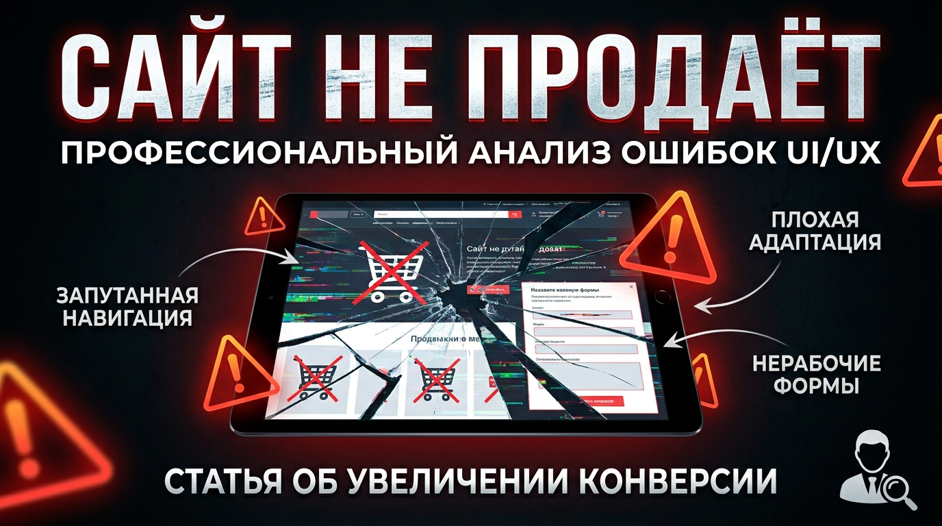 Почему ваш сайт не продаёт: 10 ошибок