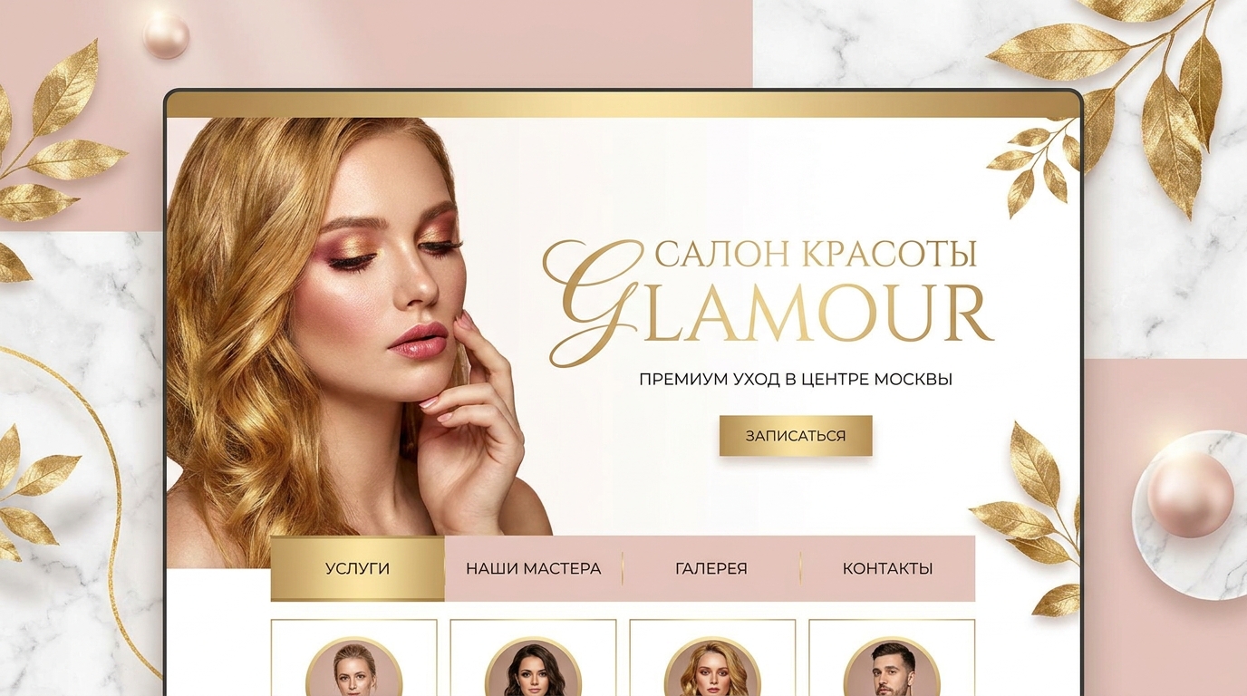 Сайт сети бьюти-салонов Glamour